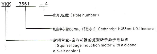 YKK系列(H355-1000)高压YKK5001-6/560KW三相异步电机西安泰富西玛电机型号说明